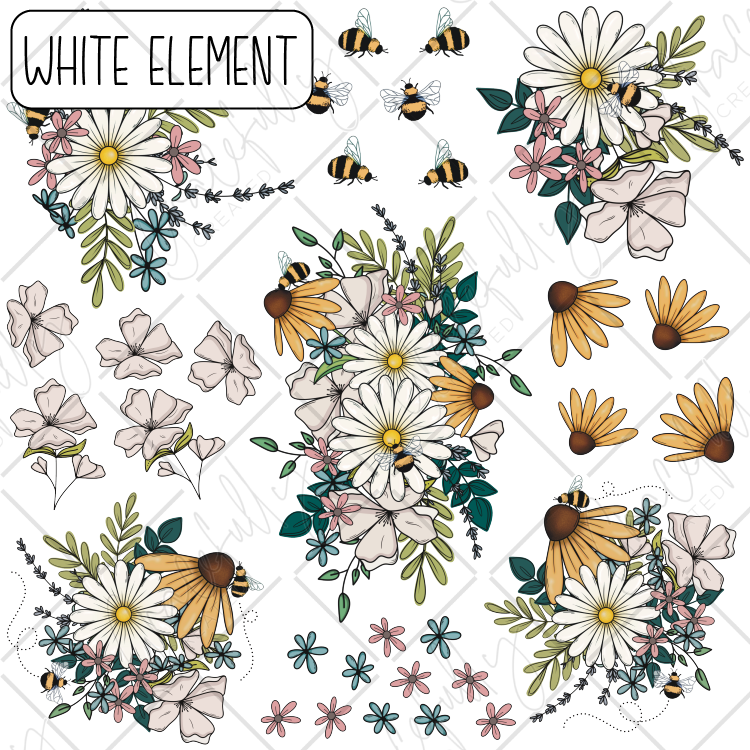 EL45 Bee Florals
