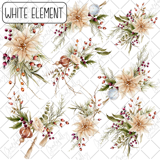 BB52 Cream Poinsettias