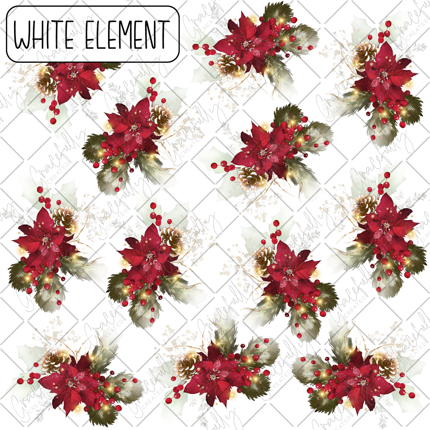 BB57 Poinsettia Clusters