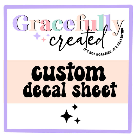 Custom White Decal Sheet