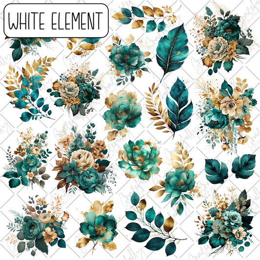 EL47 Golden Lagoon Florals