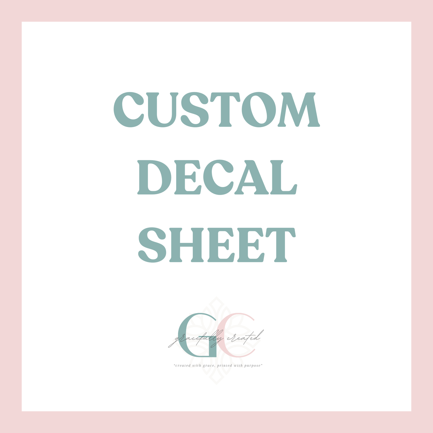 Custom Decal Sheet