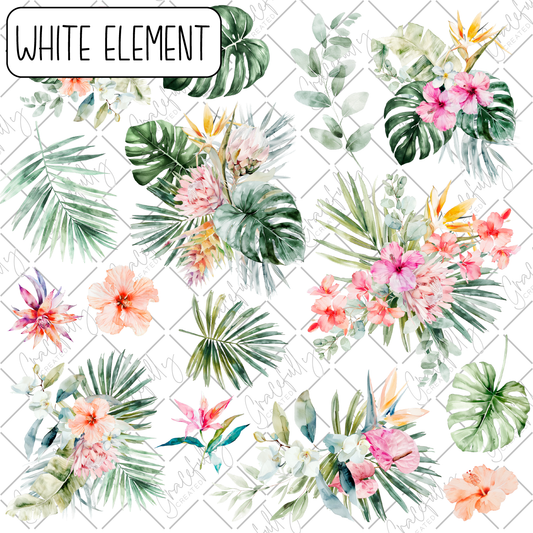 BB79 Tropical Summer Monstera Florals