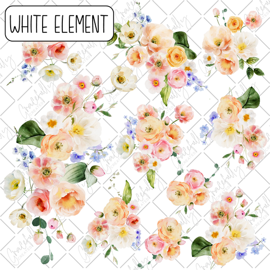 BB81 Tropical Summer Peach Florals