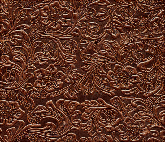 FW148 Brown Tooled Leather