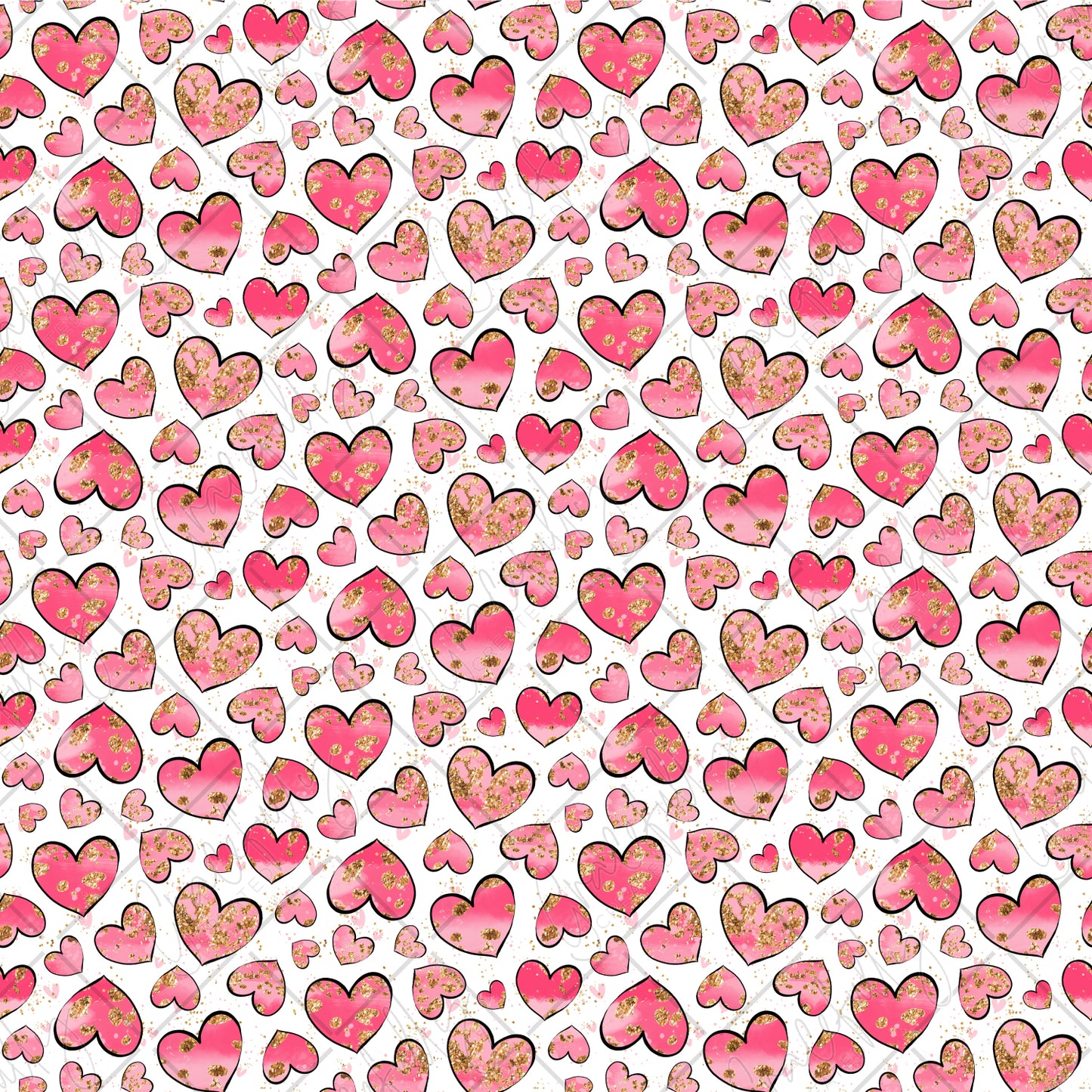 OPV9 Pink and Gold Hearts