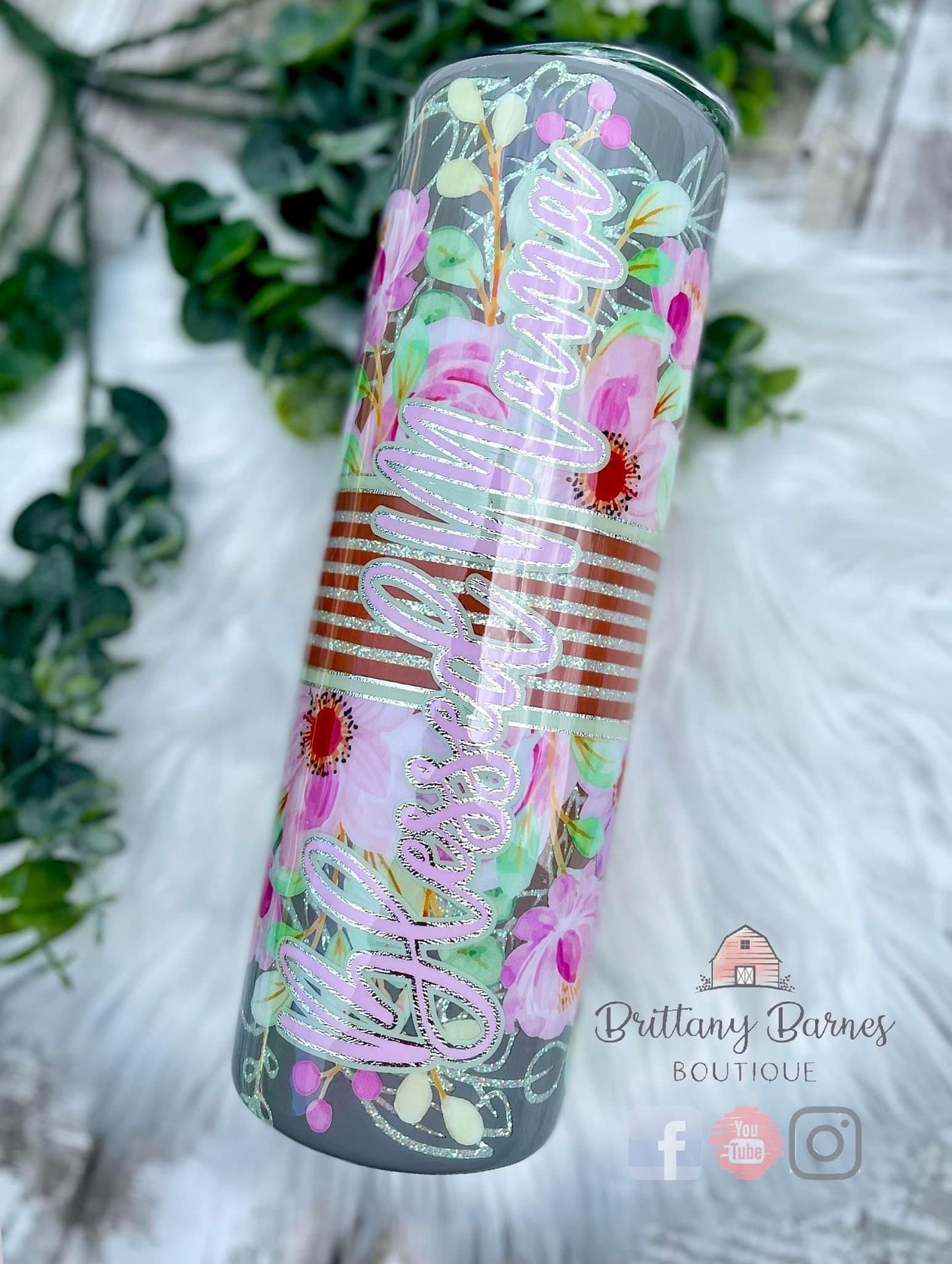 BB3 Pink and Lilac Floral Border