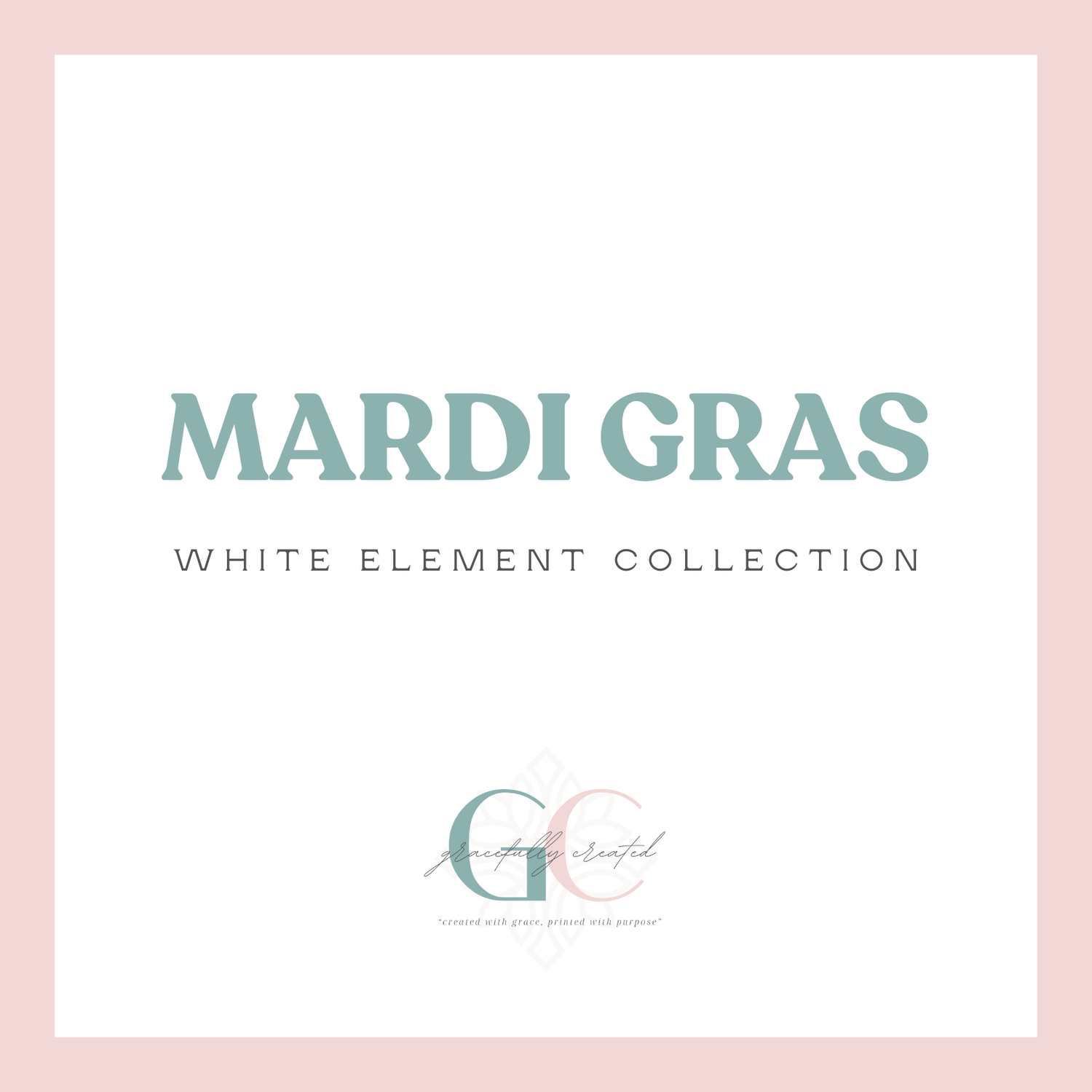 Mardi Gras White Elements