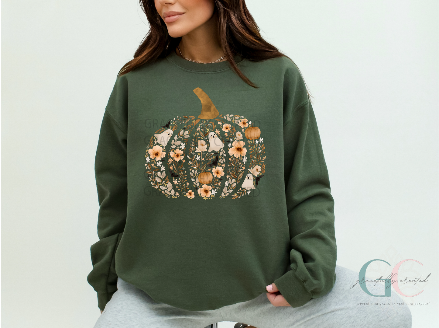 DTF21 Vintage Floral Pumpkin