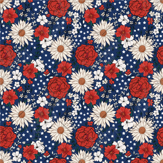 OPV22 Red White & Blue Floral