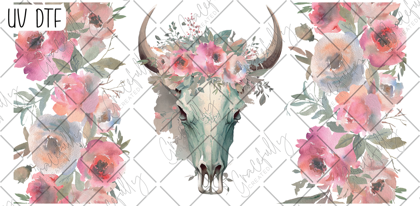 UVD24 Floral Skull