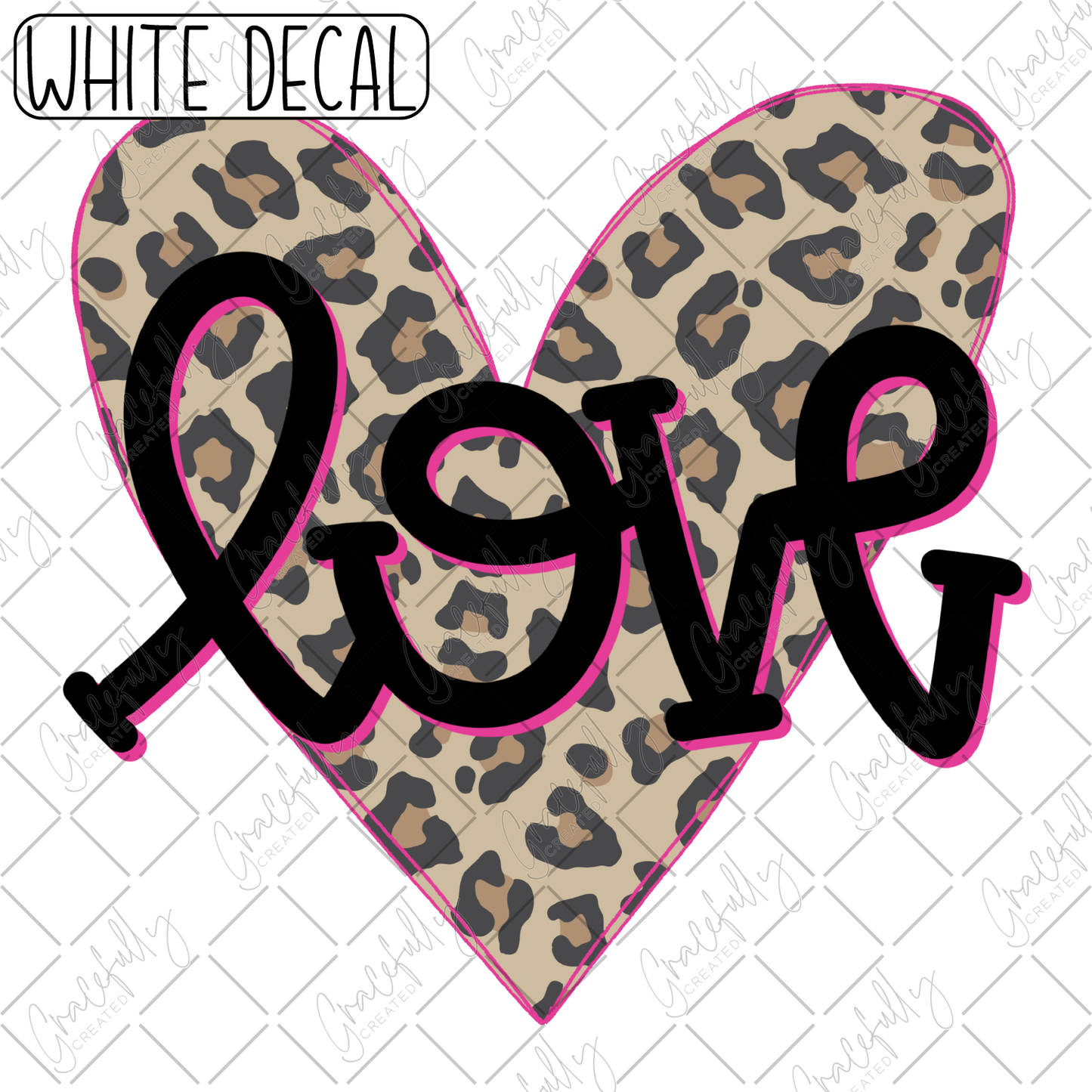 V8 Leopard Love Heart