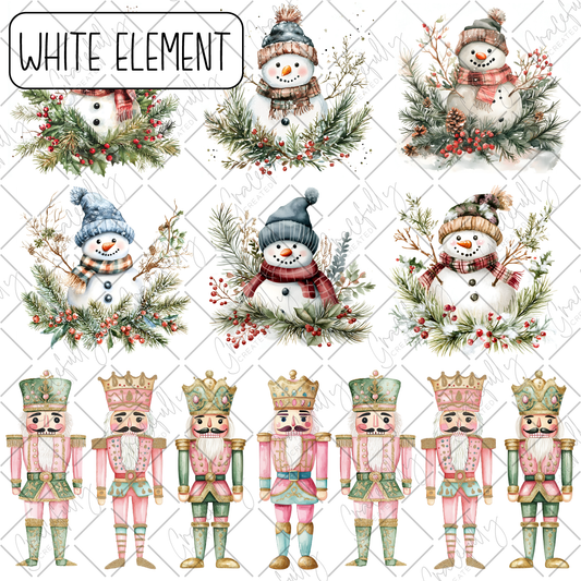 EL13 Snowman and Nutcracker Decal Sheet