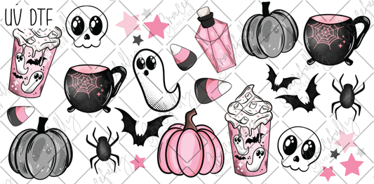 UVD-H21 CS Pink Halloween Doodles