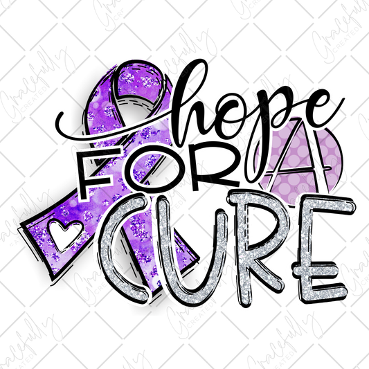 AW10 Hope For Cure Purple Ribbon