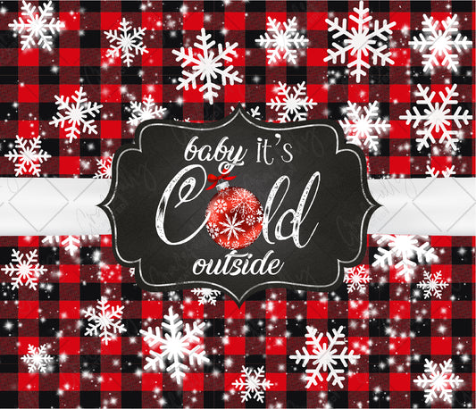 FW158 Baby It's Cold Outside Buffalo Plaid