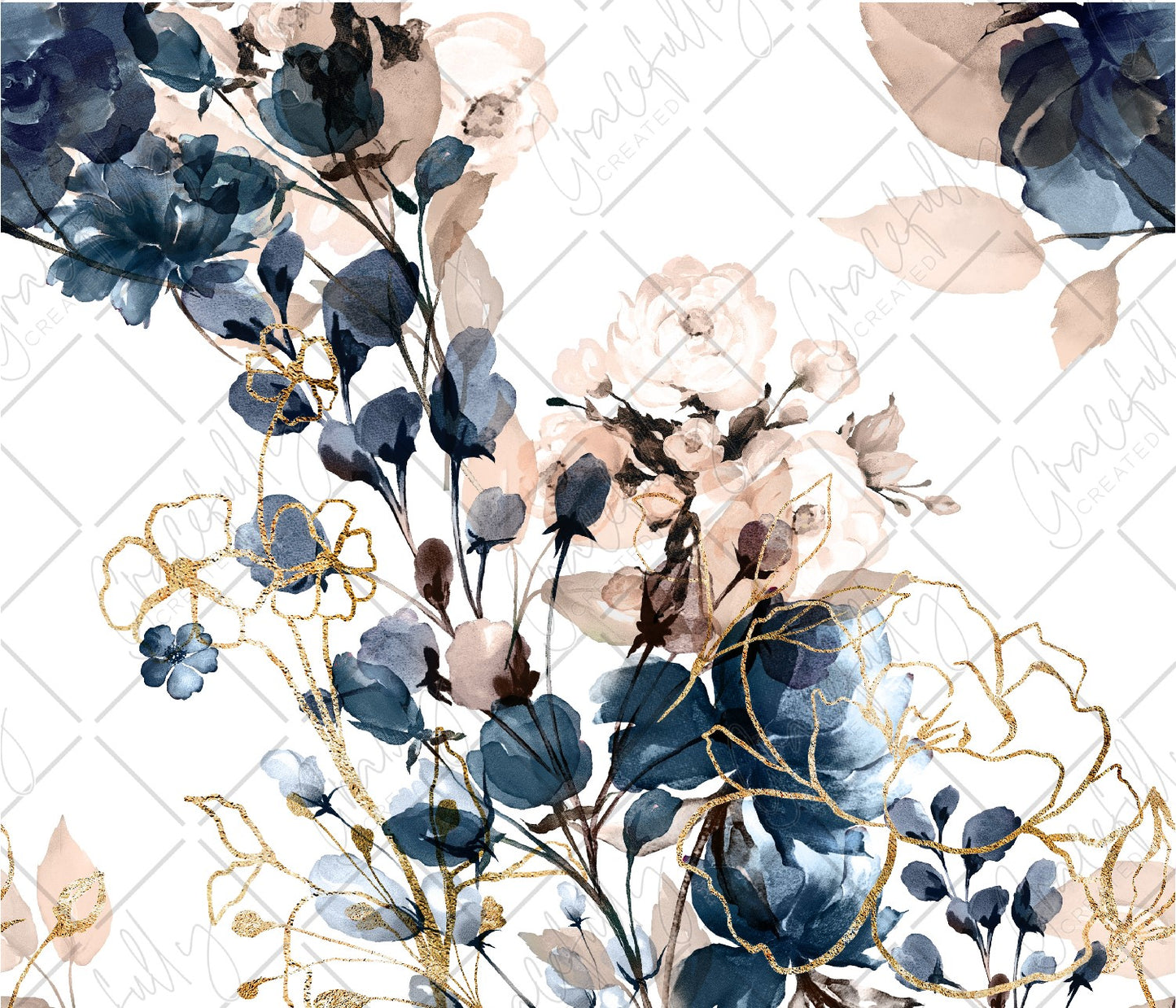 FW169 Blush and Navy Florals