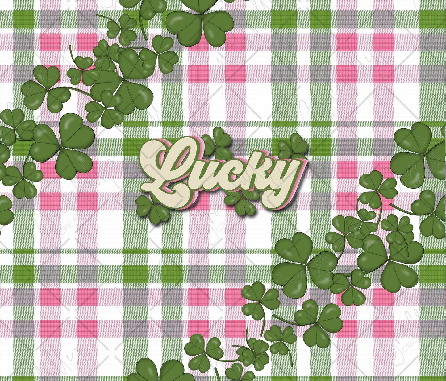 FW179 Pink and Green Plaid Lucky