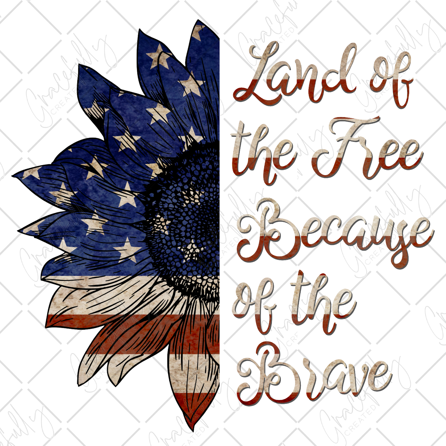 P19 Land of the Free Flag Sunflower