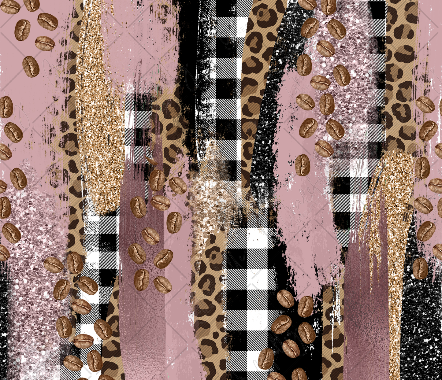 FW203 Pink Gypsy Leopard with Glitter