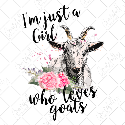 W20 Just A Girl Who Loves Goats
