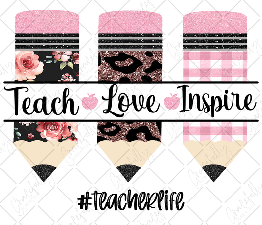 FW224 Teach Love Inspire Pencils