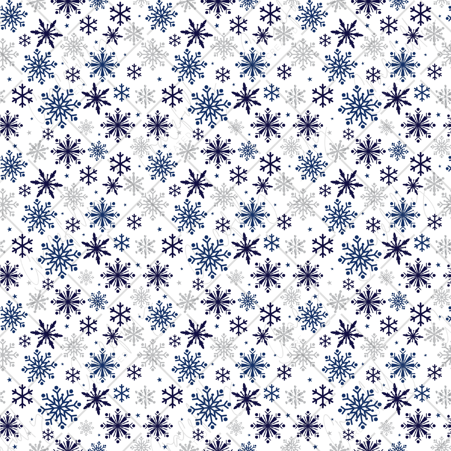 CPV13 Navy Blue Snowflakes