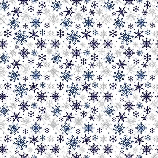 CPV13 Navy Blue Snowflakes