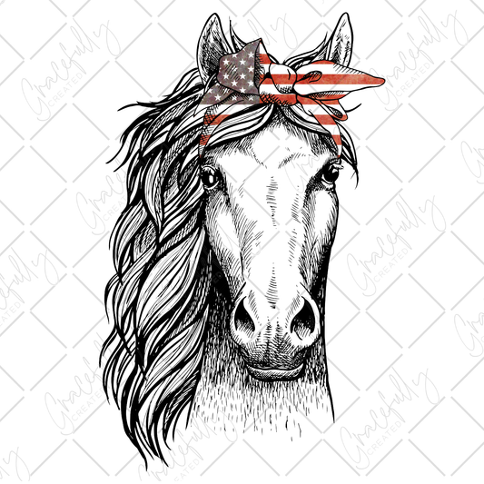 P47 American Flag Horse