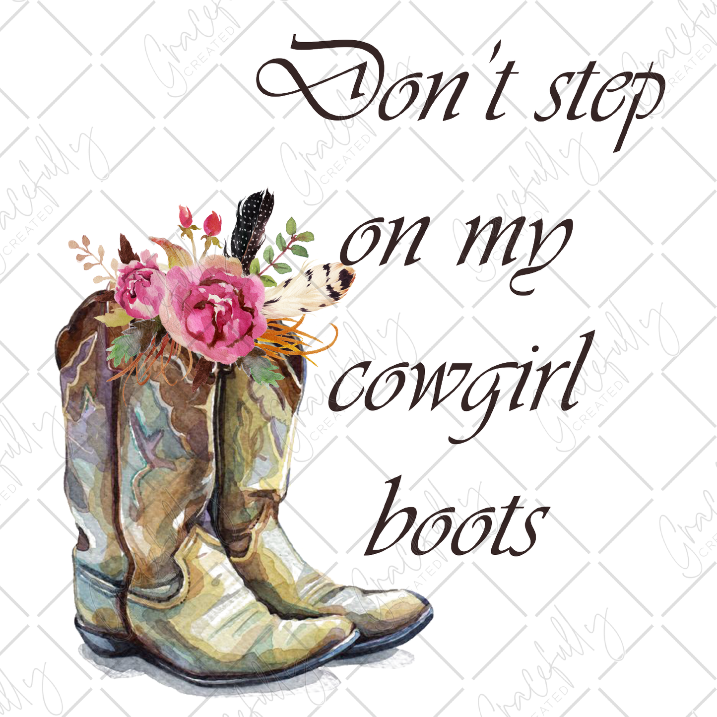 W4 Don't Step On My Cowgirl Boots