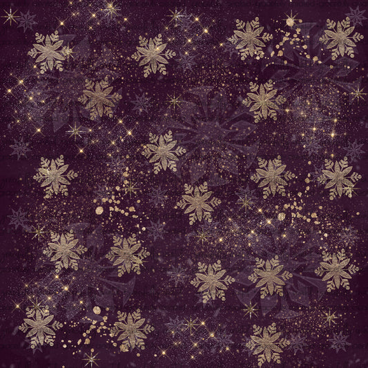 CPV33 Purple Gold Snowflakes
