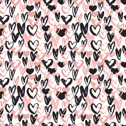 PV47 Black and Pink Hearts