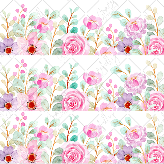 BB3 Pink and Lilac Floral Border