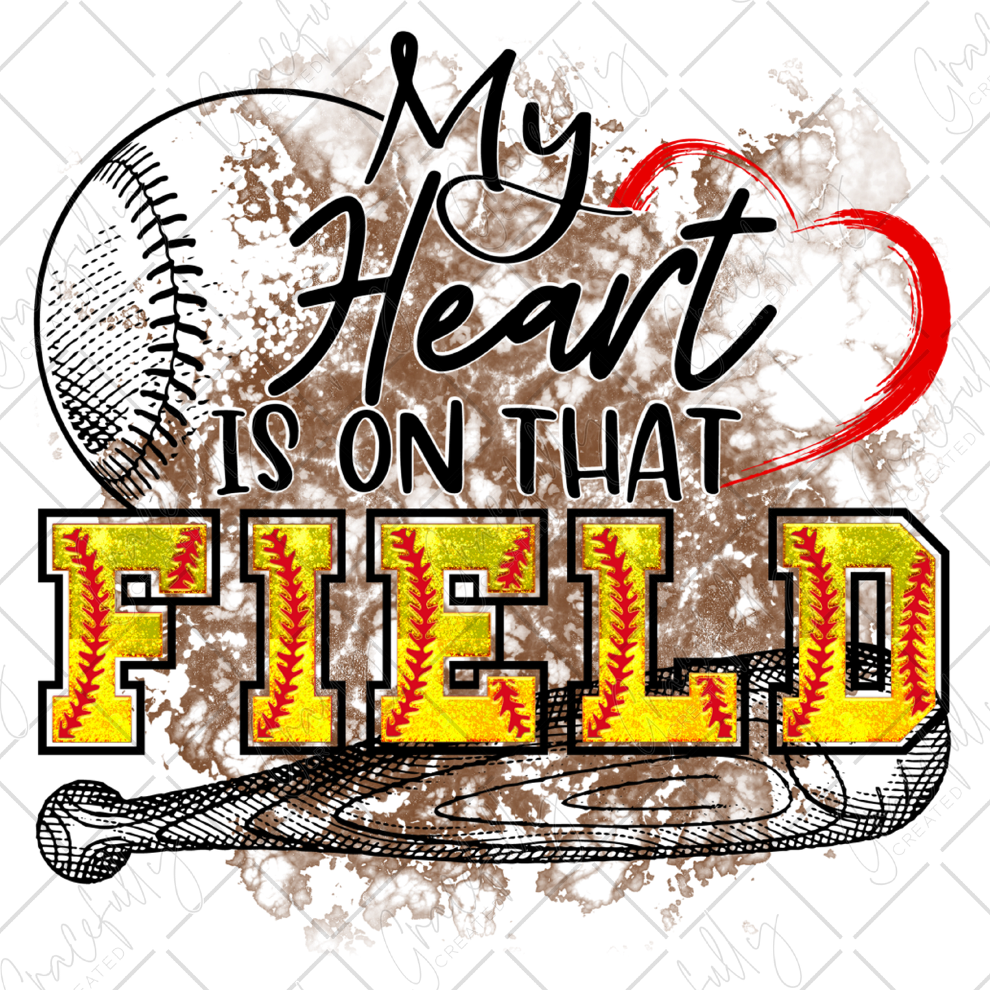 SS39 My Heart Is On That Field Softball