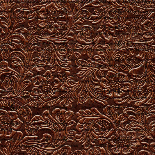 PV23 Brown Tooled Leather